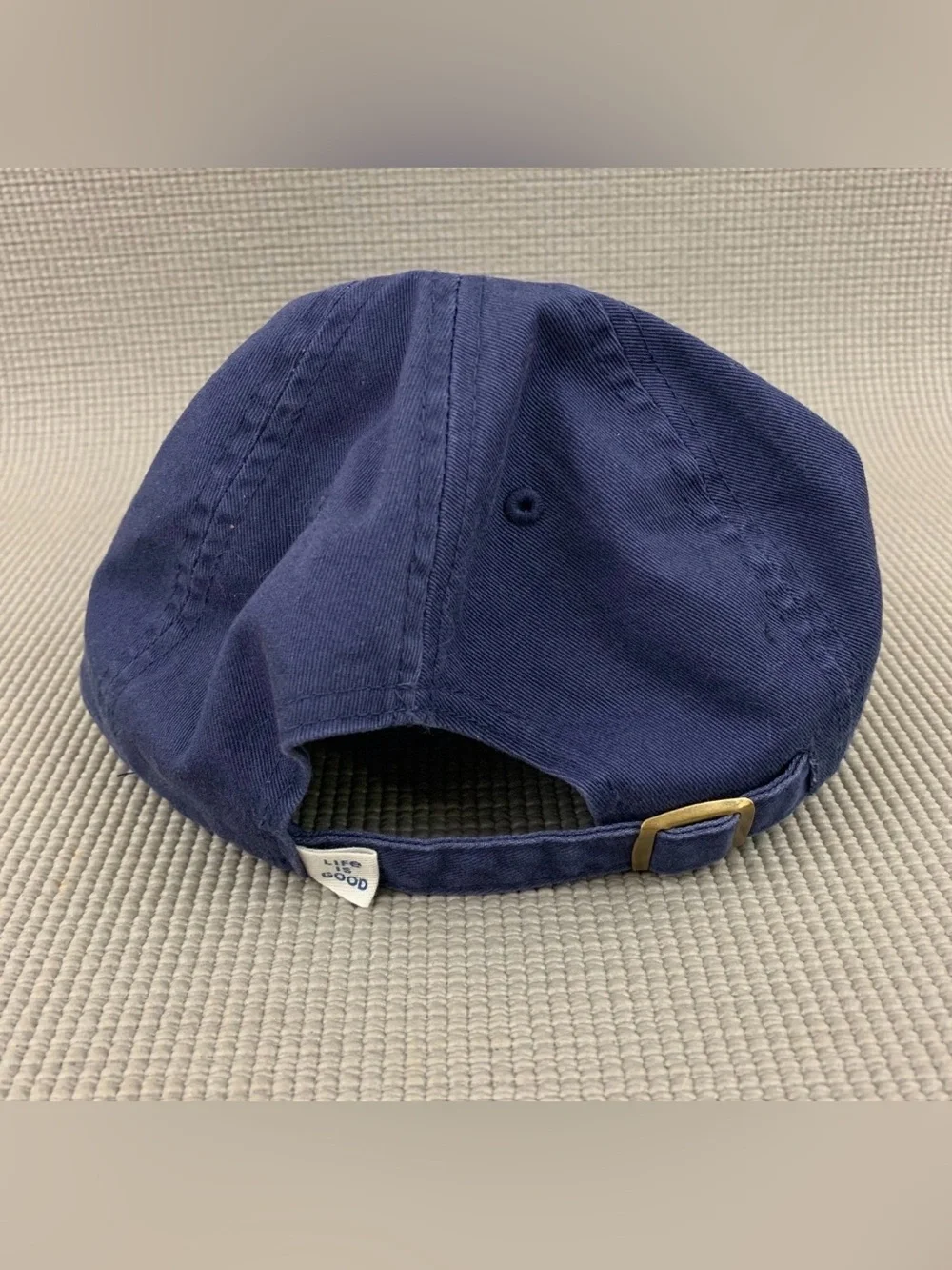 LIFE IS GOOD Women's Mama Bear Embroidered Adjustable Strapback Navy Blue Hat